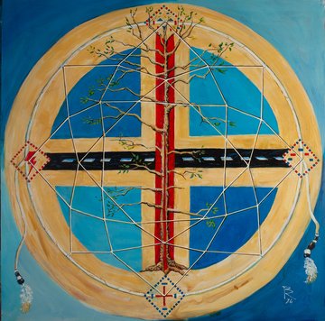 Black Elks Prophecy in acrylic