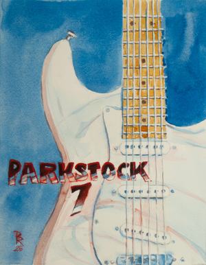 parkstock-7 collectible watercolor for raffle